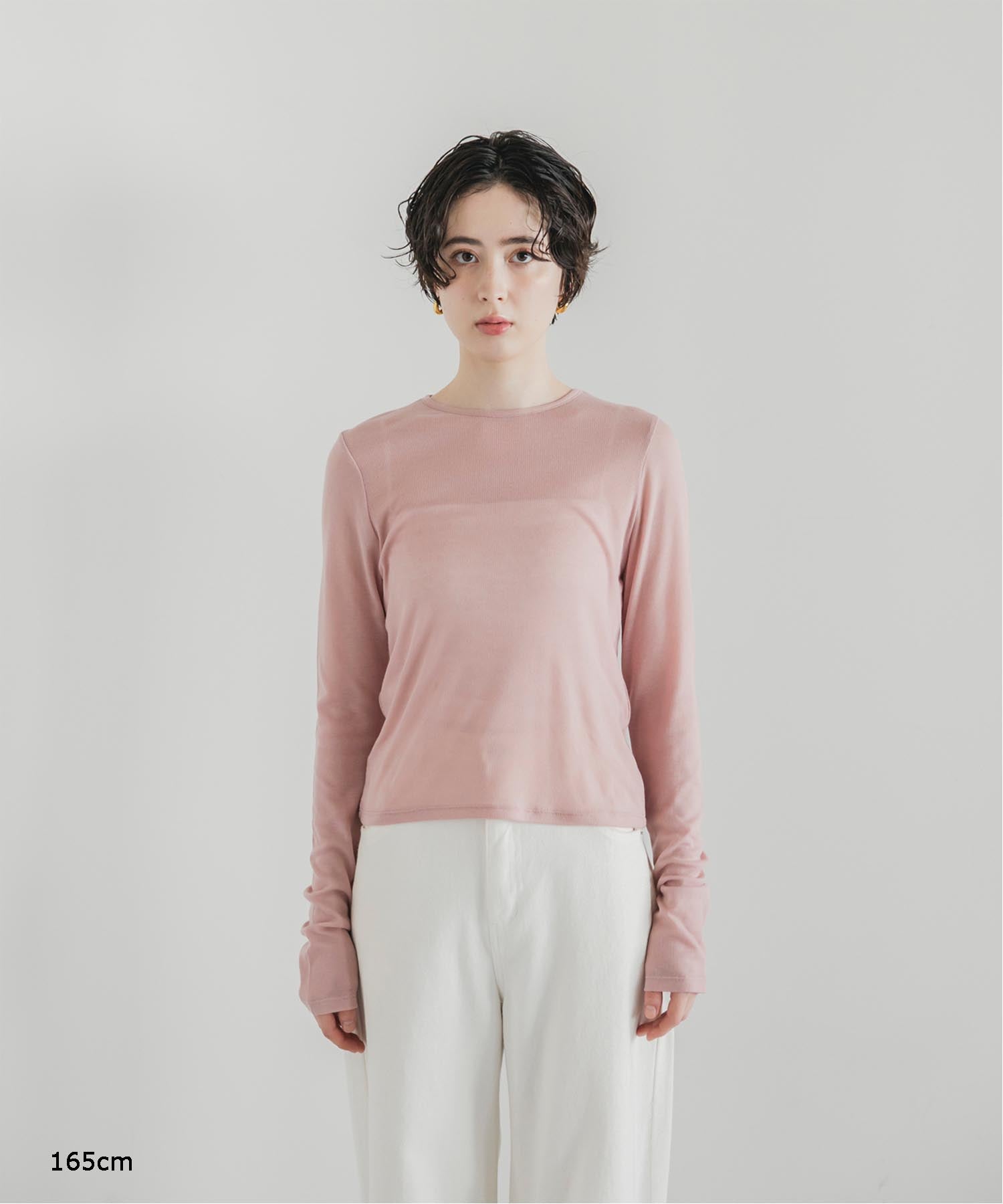 【Machine-Washable】Sheer Stretch Long Sleeve Tops