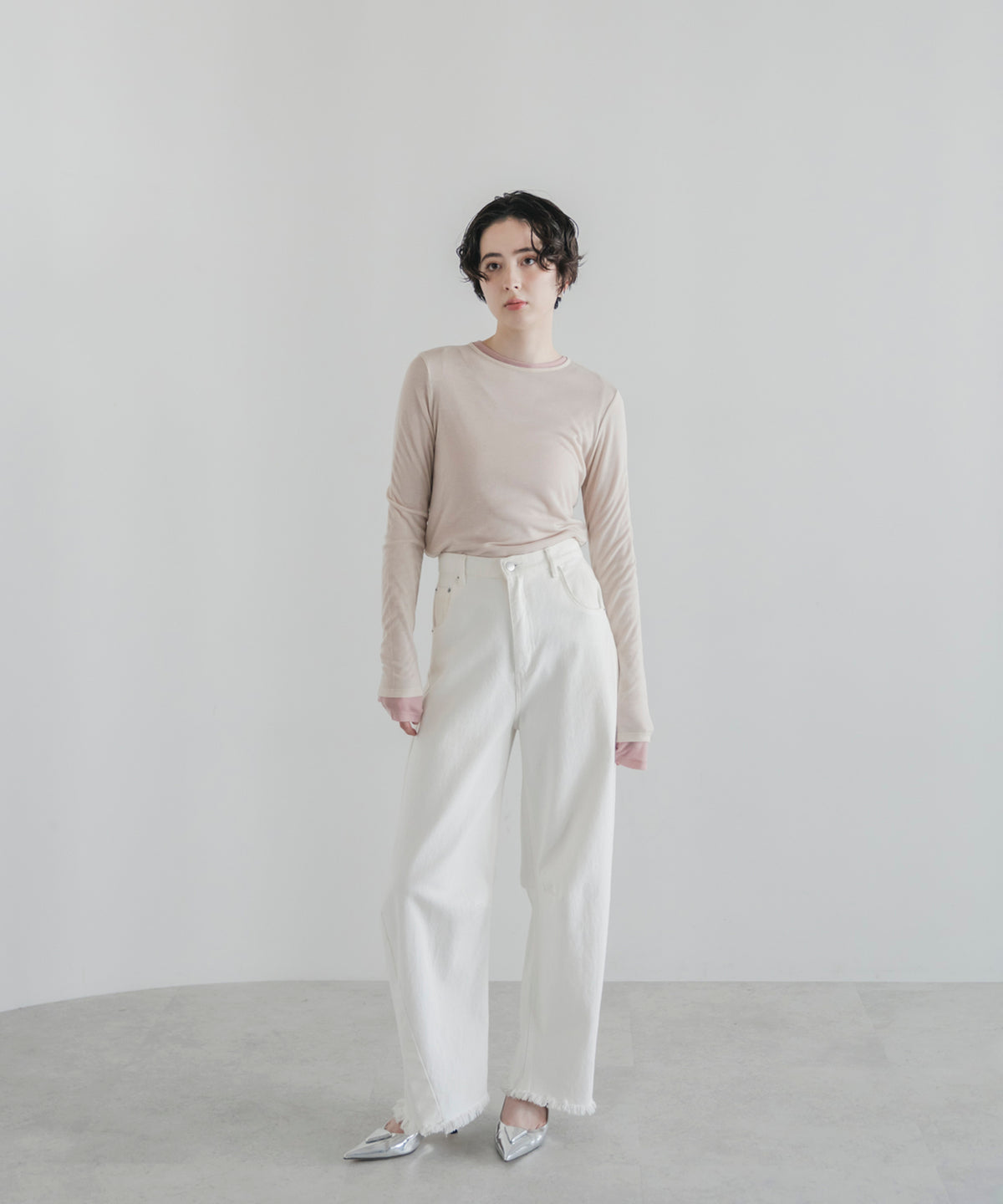 【Machine-Washable】Sheer Stretch Long Sleeve Tops