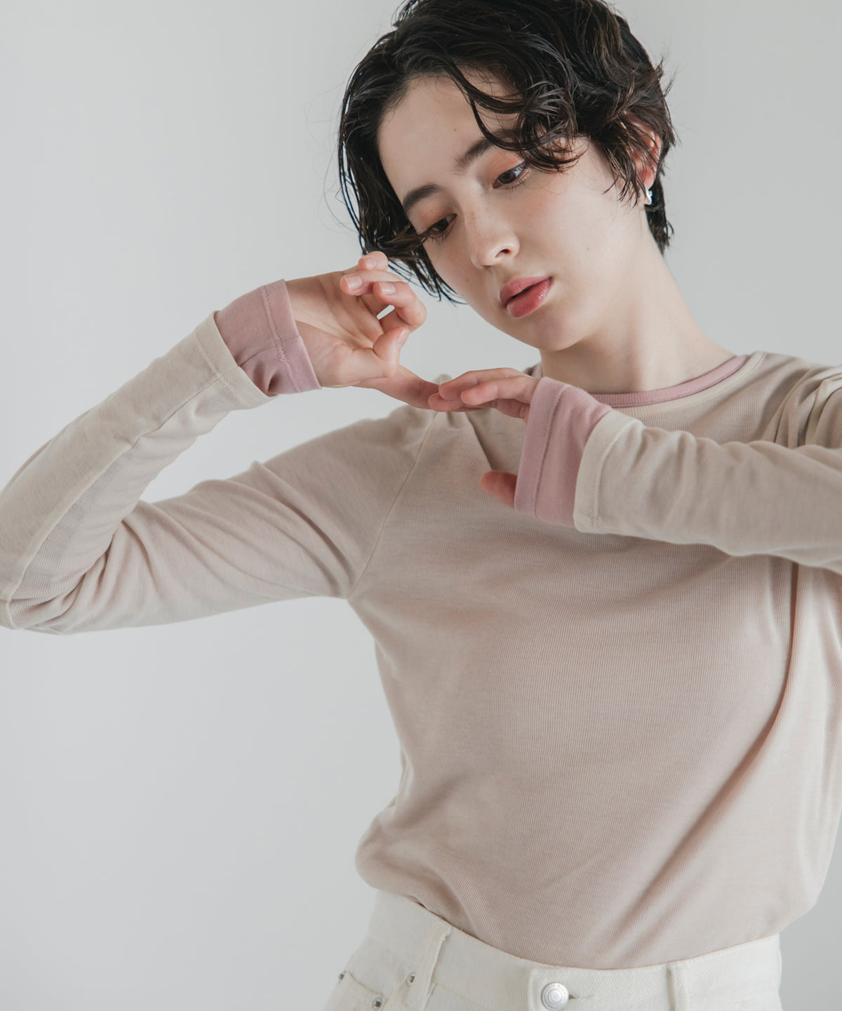 【Machine-Washable】Sheer Stretch Long Sleeve Tops