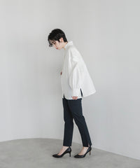 Gold Button Volume Sleeve Blouse