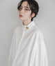 Gold Button Volume Sleeve Blouse