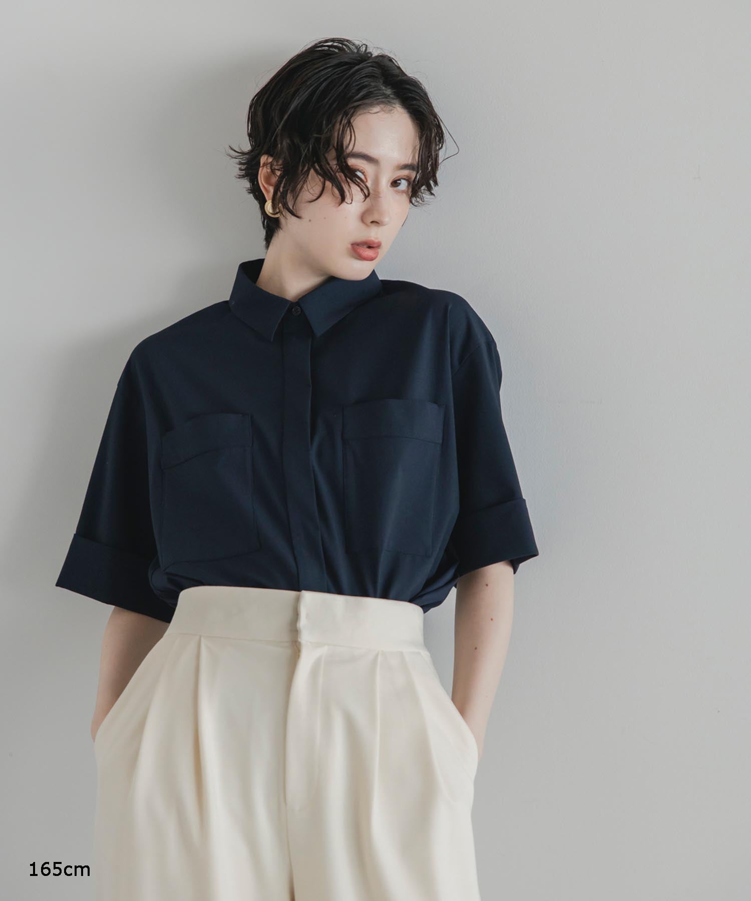 【Cool-Touch】Roll Up Half Sleeve Shirts
