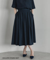 【Cool-Touch】Buckle Tuck Flare Skirt