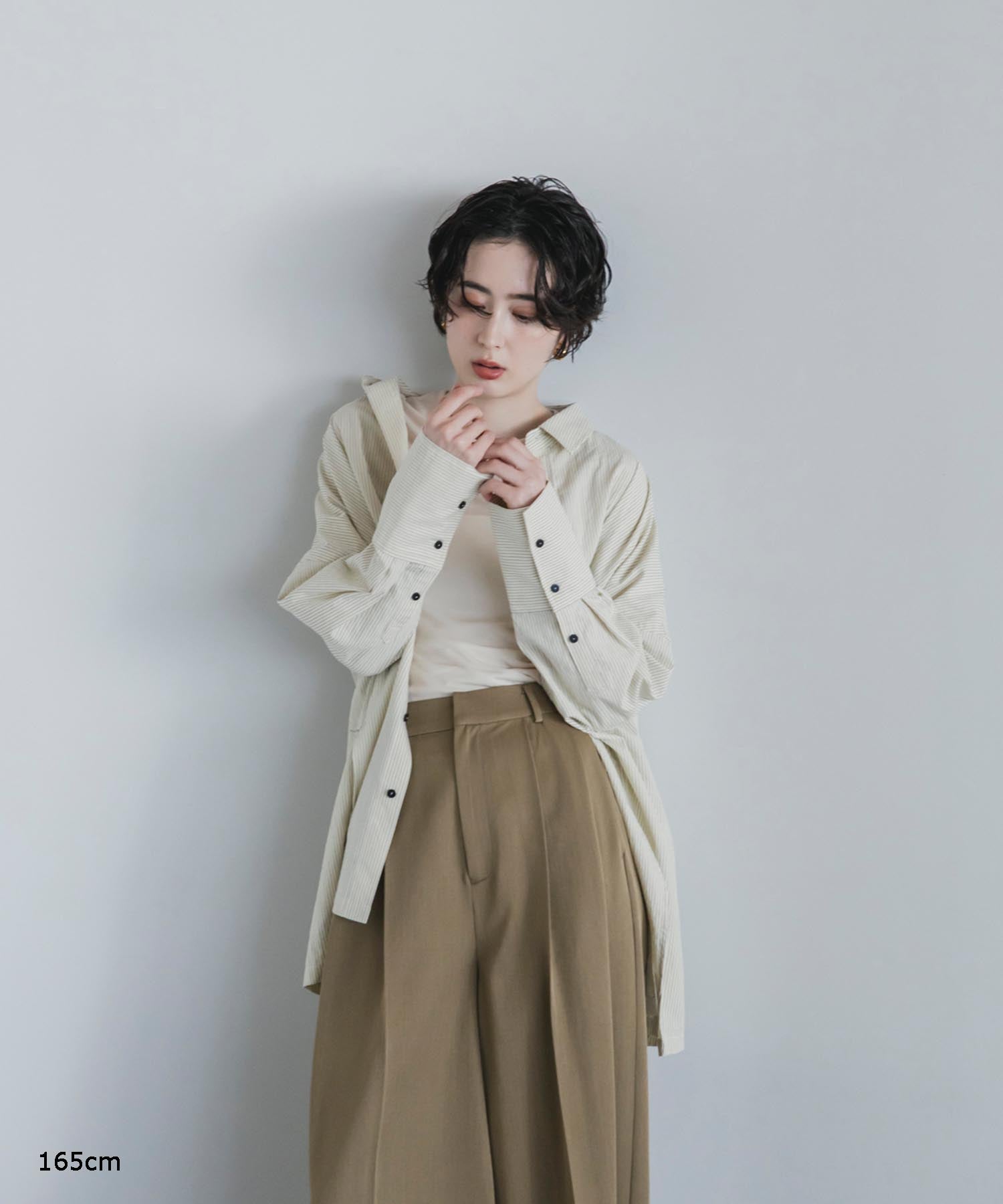 【Machine-Washable】Stripe Over Shirts