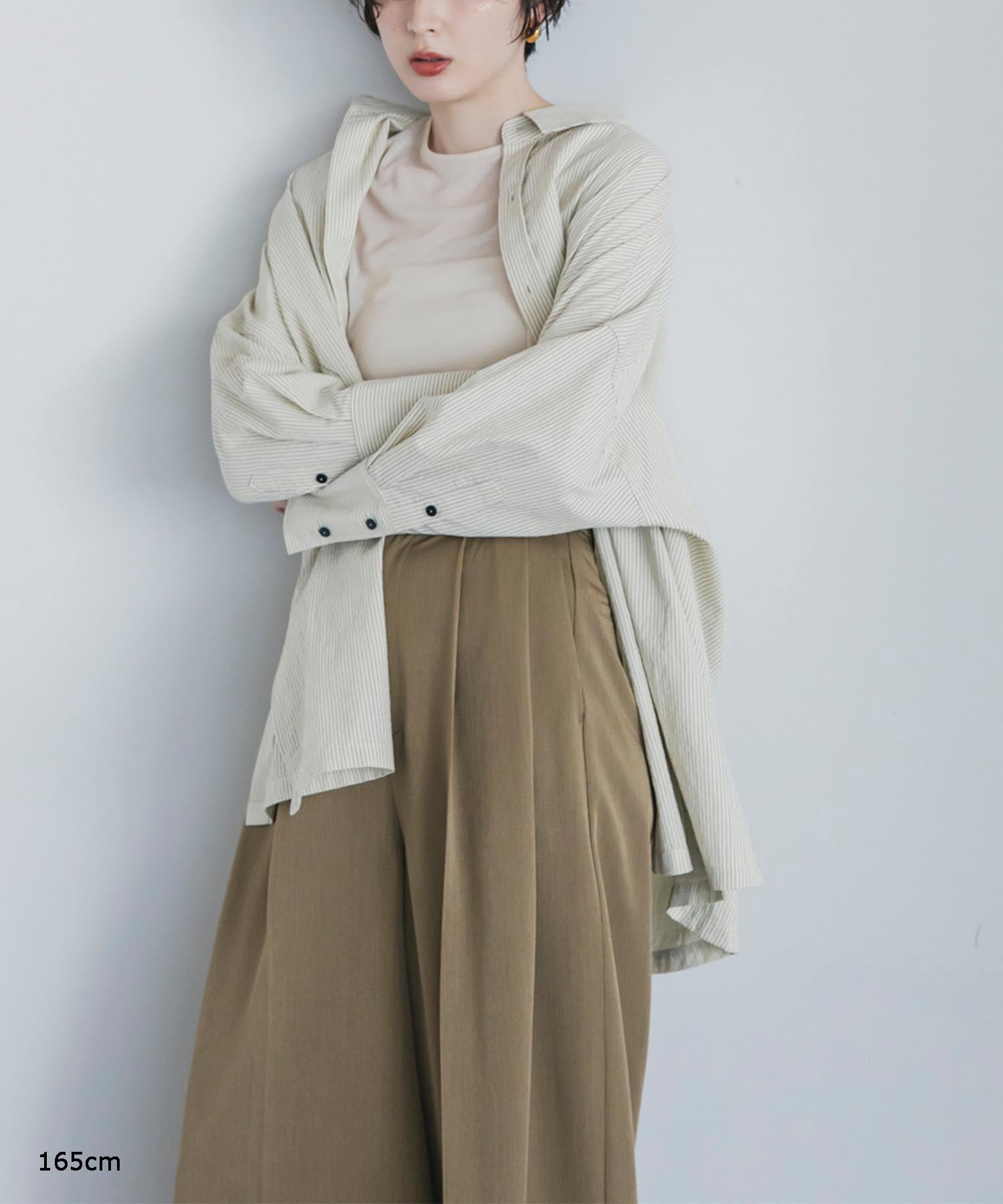 【Machine-Washable】Stripe Over Shirts