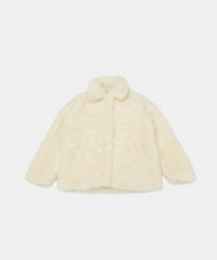【Machine-Washable】2Way Collar Boa Coat