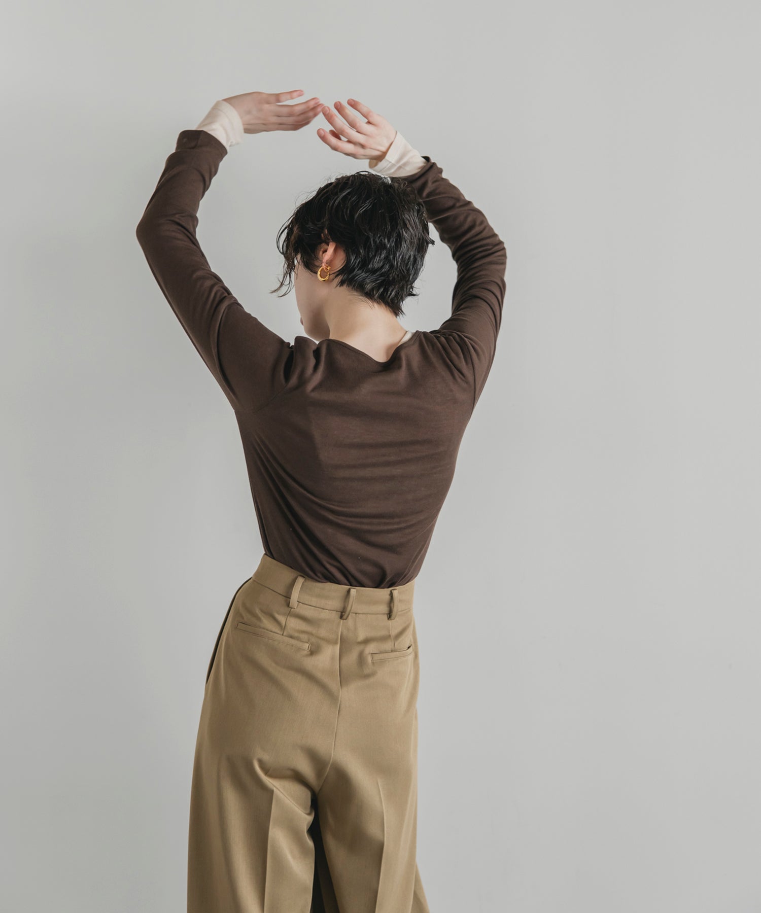 【Machine-Washable】Sheer Stretch Long Sleeve Tops