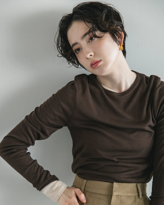 【Machine-Washable】Sheer Stretch Long Sleeve Tops