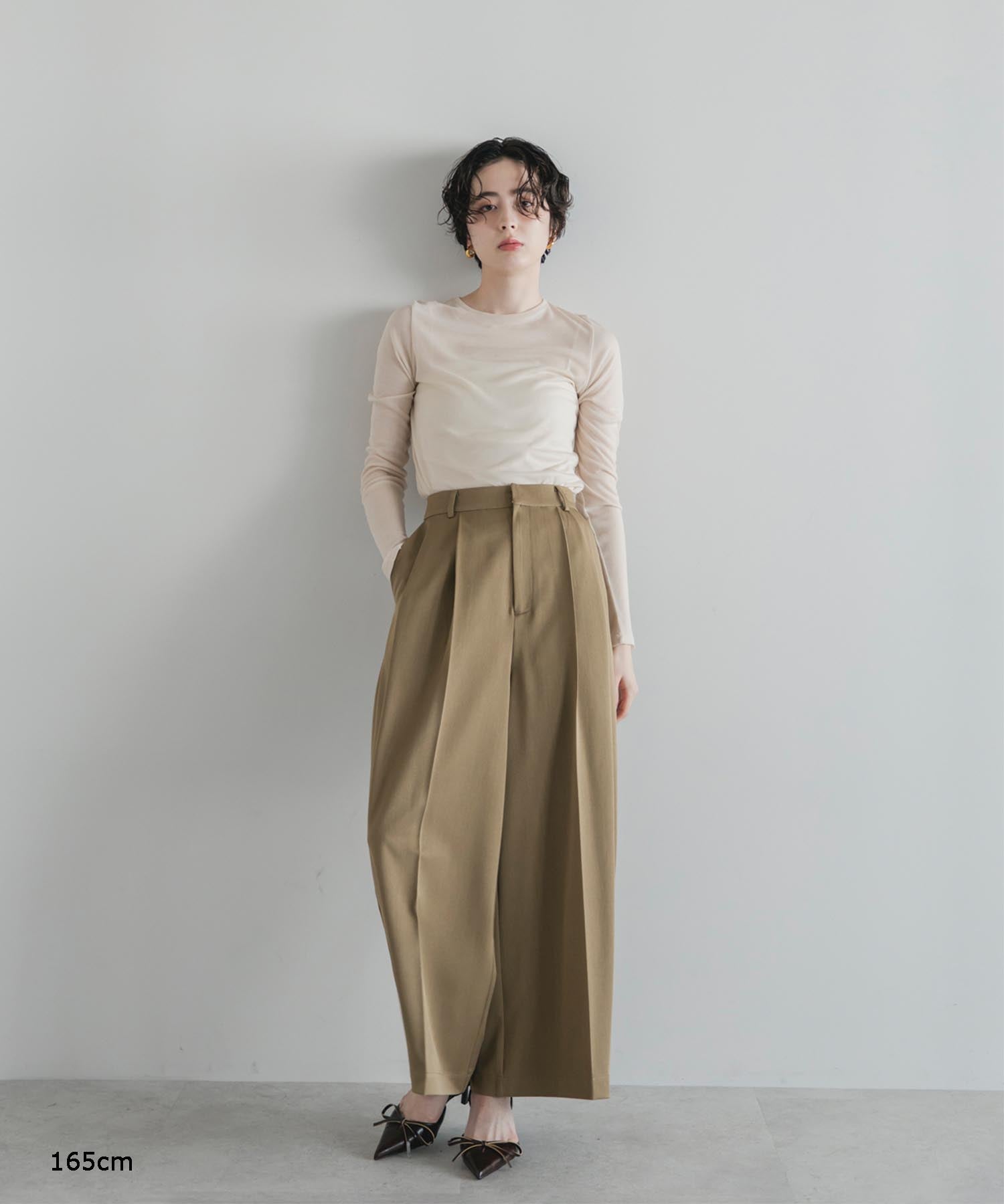 【Machine-Washable】Sheer Stretch Long Sleeve Tops
