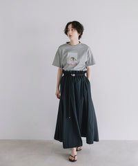 【Water-Repellent】Belt set Flared Skirt
