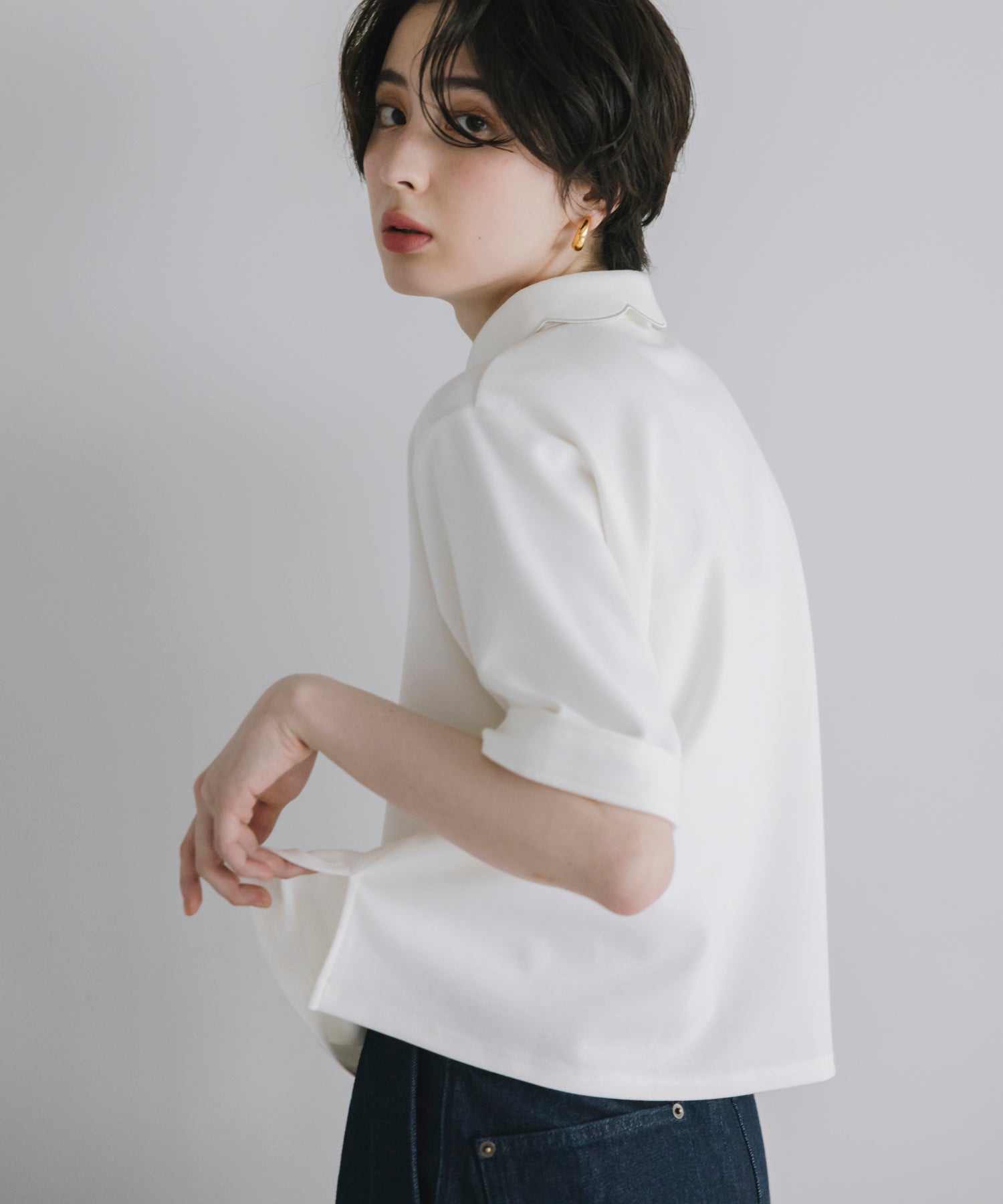 【Multi-Function】Scallop Collar Polo Tops