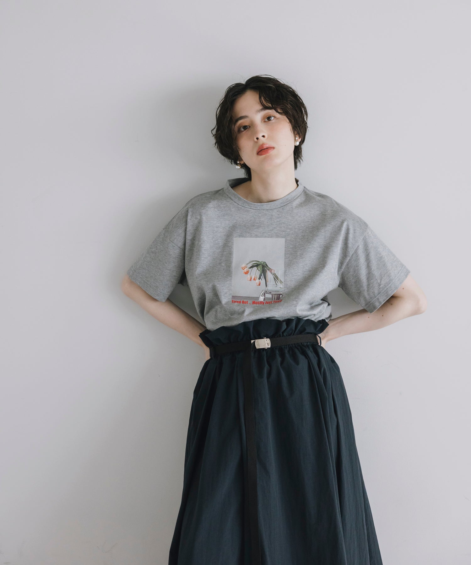 【Cool-Touch】KUTAKUTA Tulip Relaxed Tee
