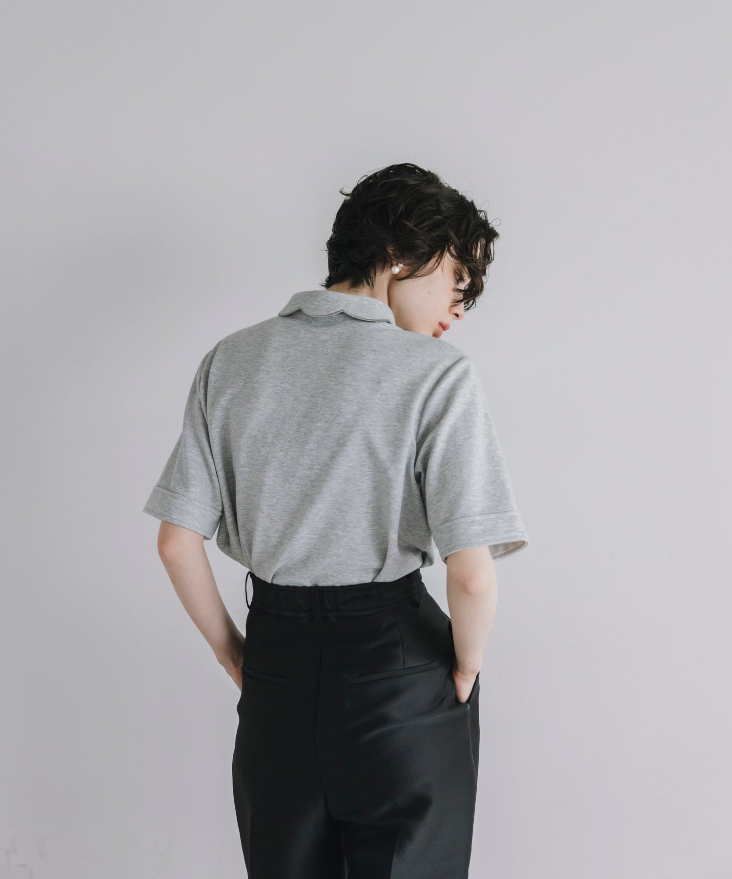 【Multi-Function】Scallop Collar Polo Tops