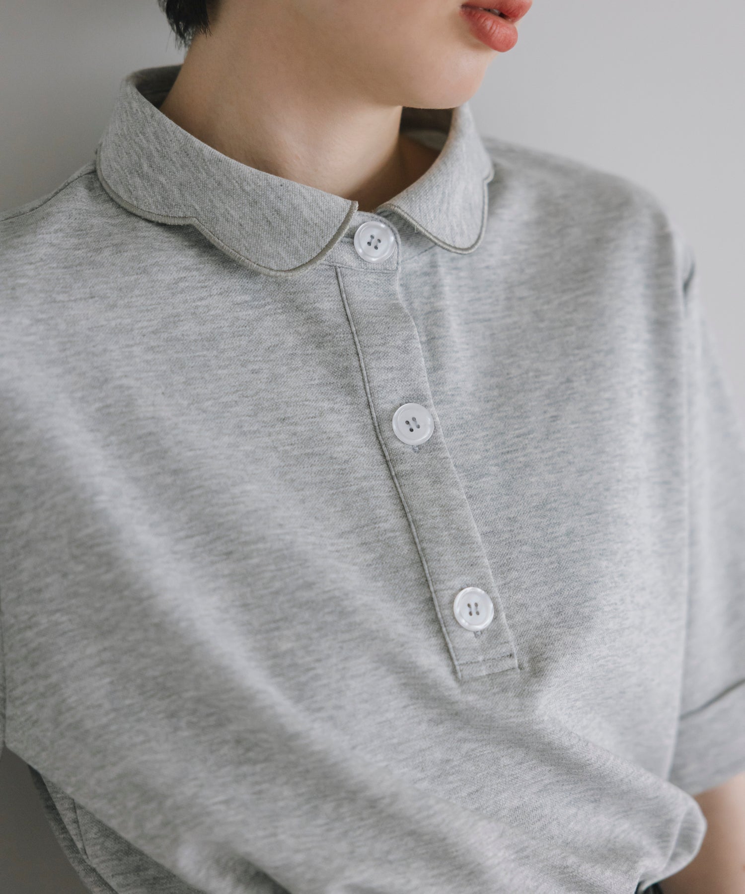 【Multi-Function】Scallop Collar Polo Tops