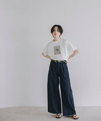 【KUROKI Denim】Tucked Wide Denim