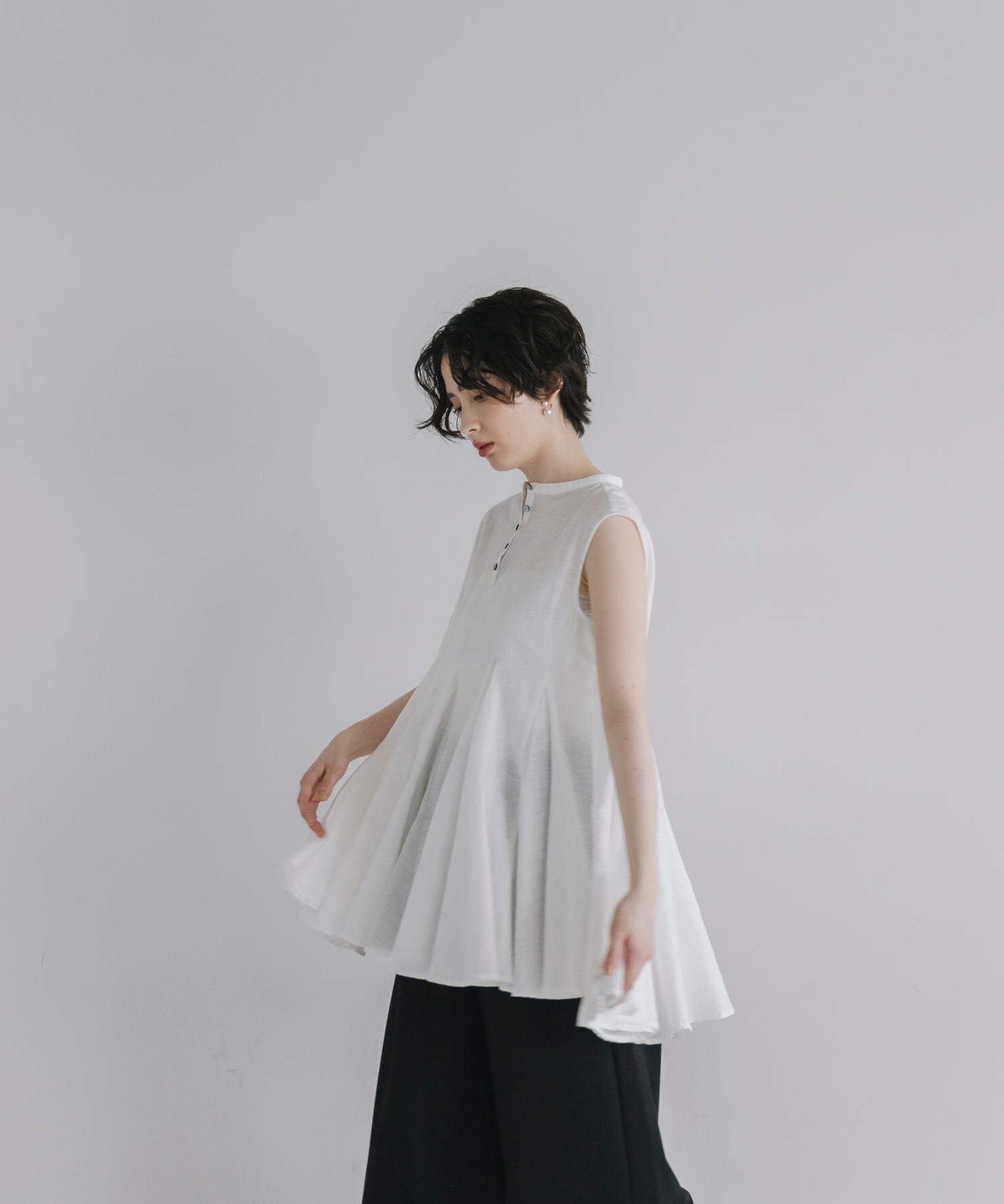 【Easy-Care】A-Line Peplum Tunic