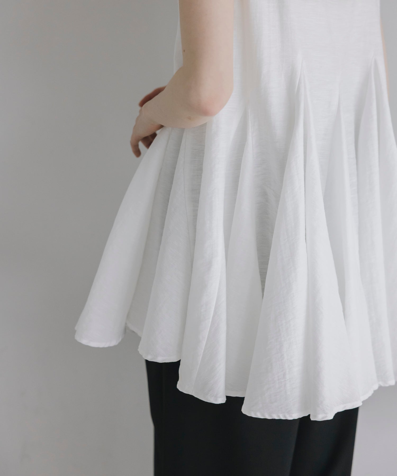 【Easy-Care】A-Line Peplum Tunic