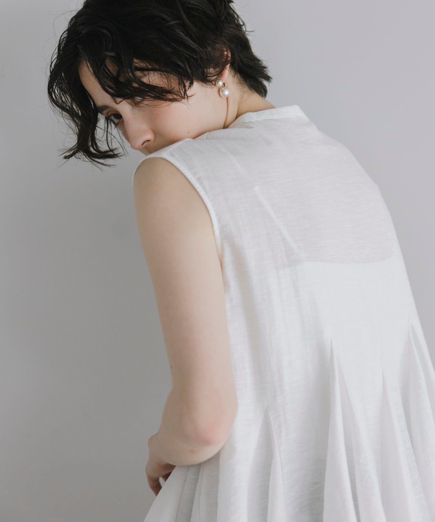 【Easy-Care】A-Line Peplum Tunic