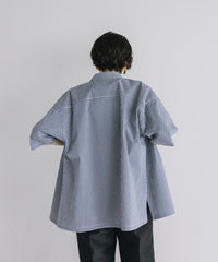 【Assorted Fabrics】Relaxed Boxy Half-Sleeve Shirt