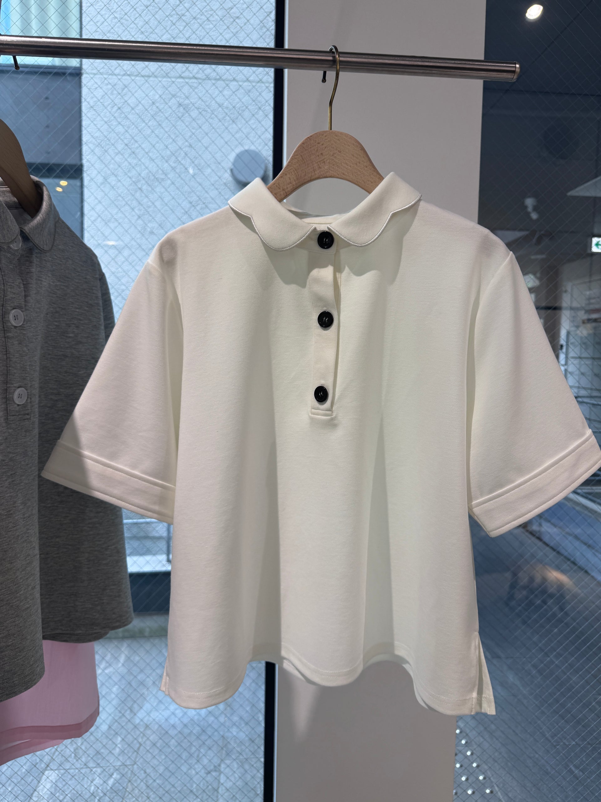 【Multi-Function】Scallop Collar Polo Tops