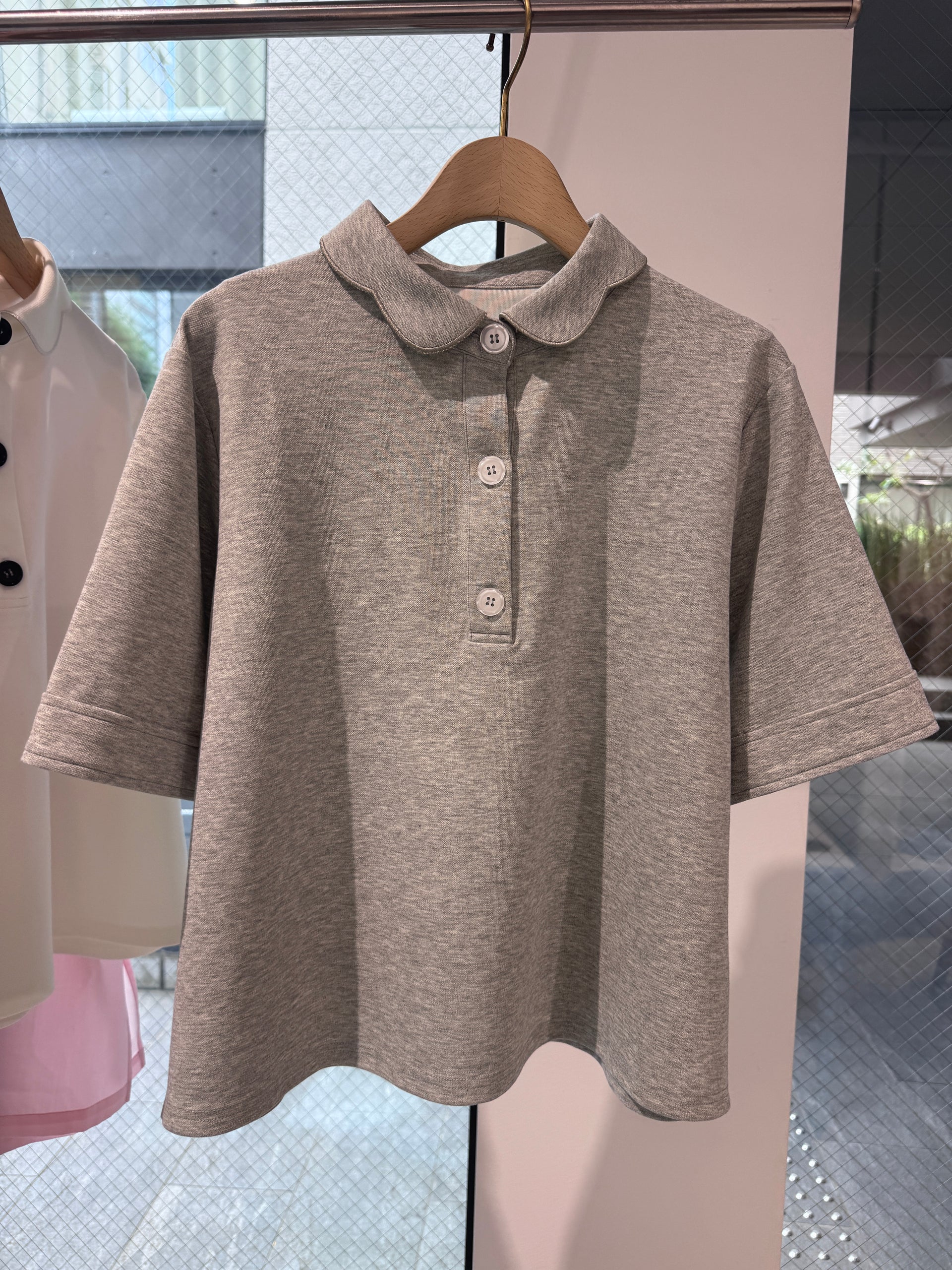 【Multi-Function】Scallop Collar Polo Tops