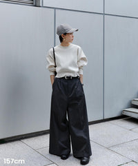 【Layerable】Short Side Slit Knit