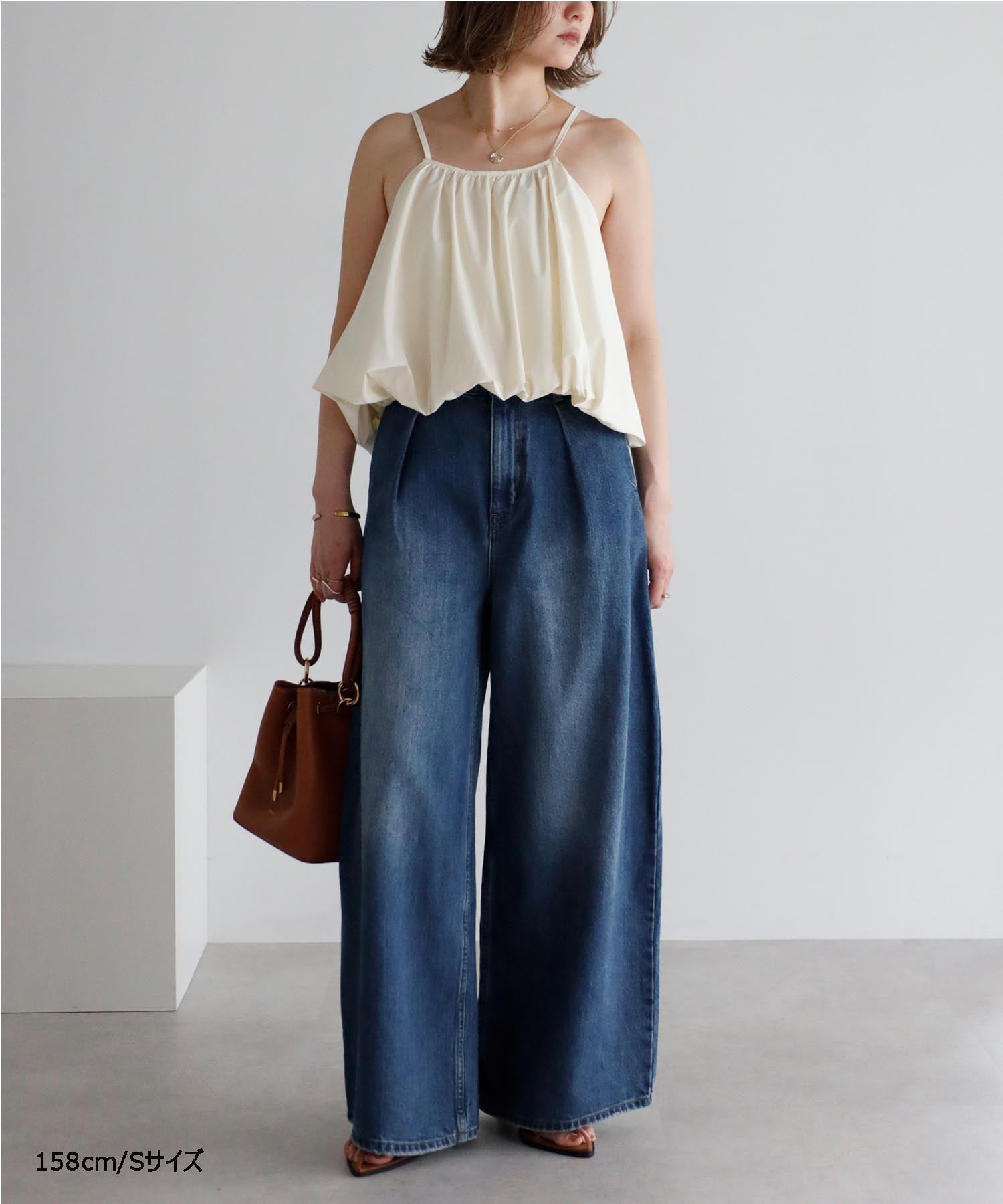【KUROKI Denim】Tucked Wide Denim