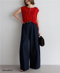 【KUROKI Denim】Tucked Wide Denim