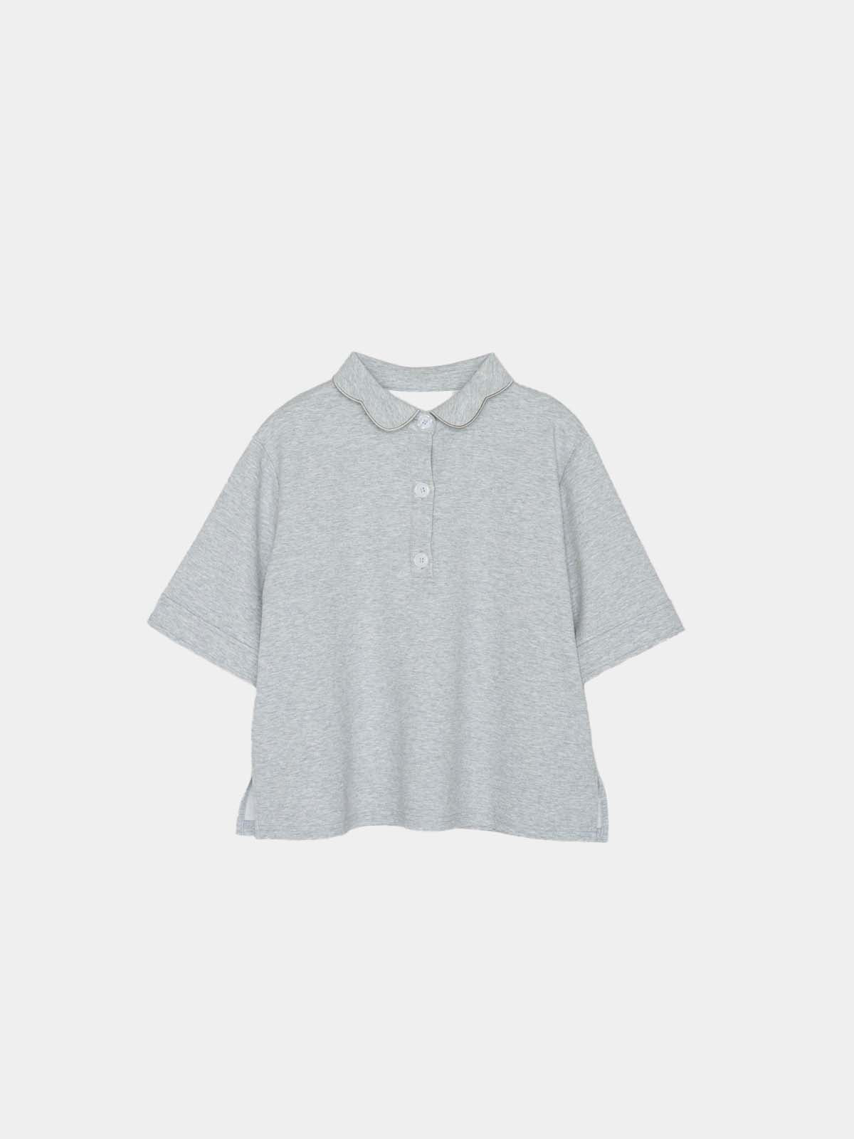 【Multi-Function】Scallop Collar Polo Tops