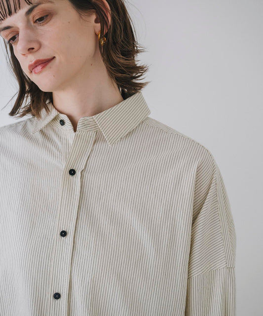 【Machine-Washable】Stripe Over Shirts