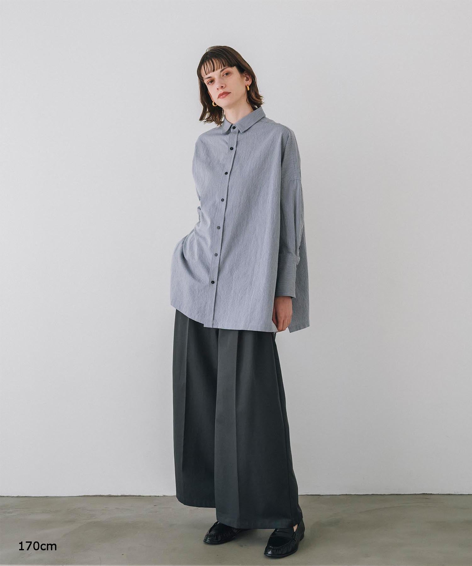 【Machine-Washable】Stripe Over Shirts