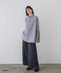 【Machine-Washable】Stripe Over Shirts