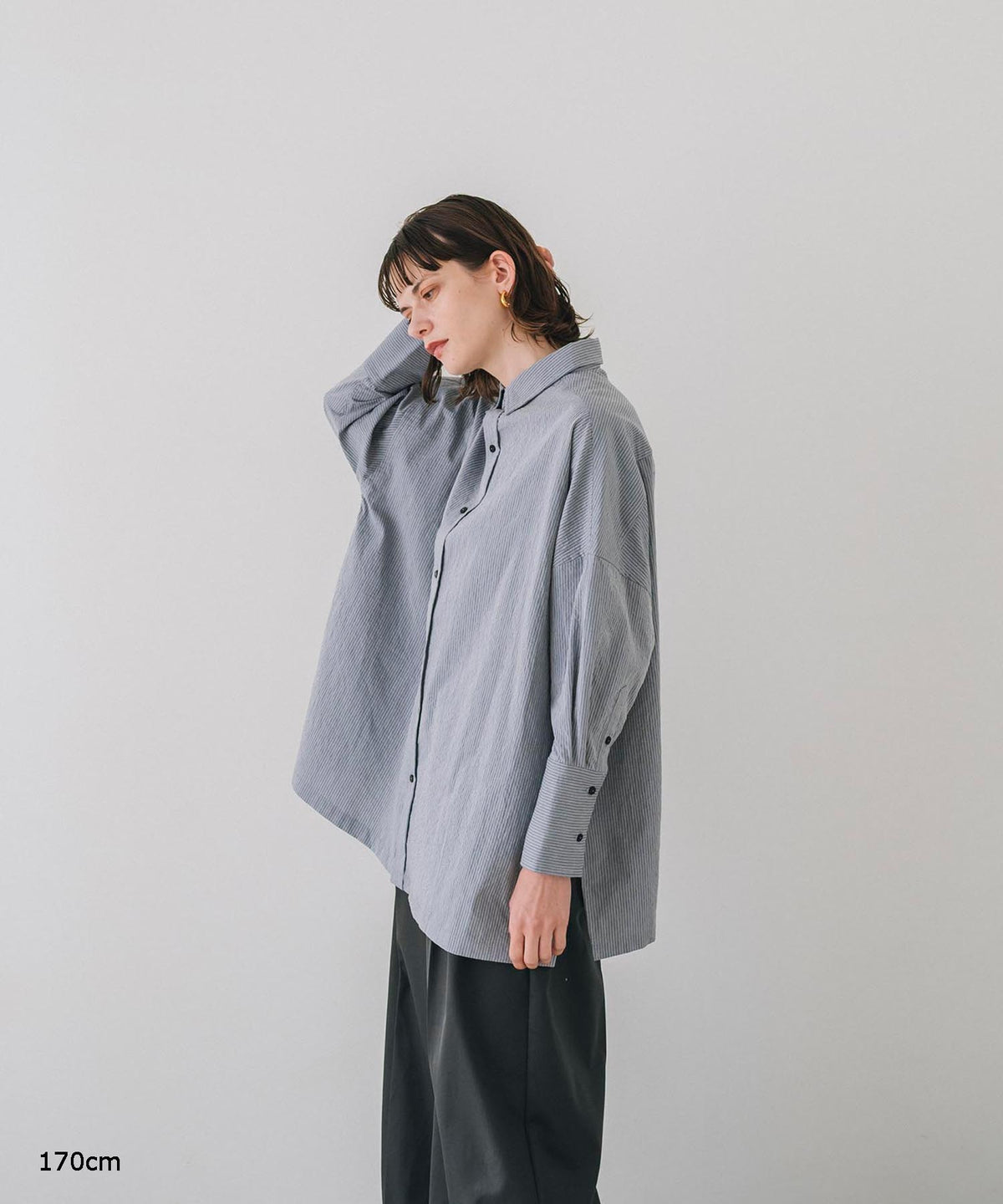 【Machine-Washable】Stripe Over Shirts