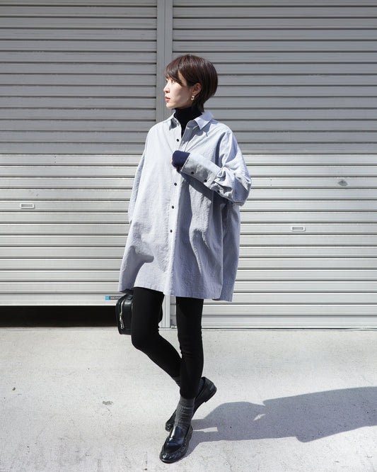 【Machine-Washable】Stripe Over Shirts