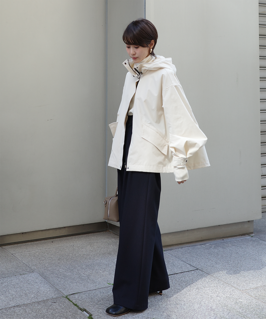 【Water Repellent】Stand Collar Flared Blouson