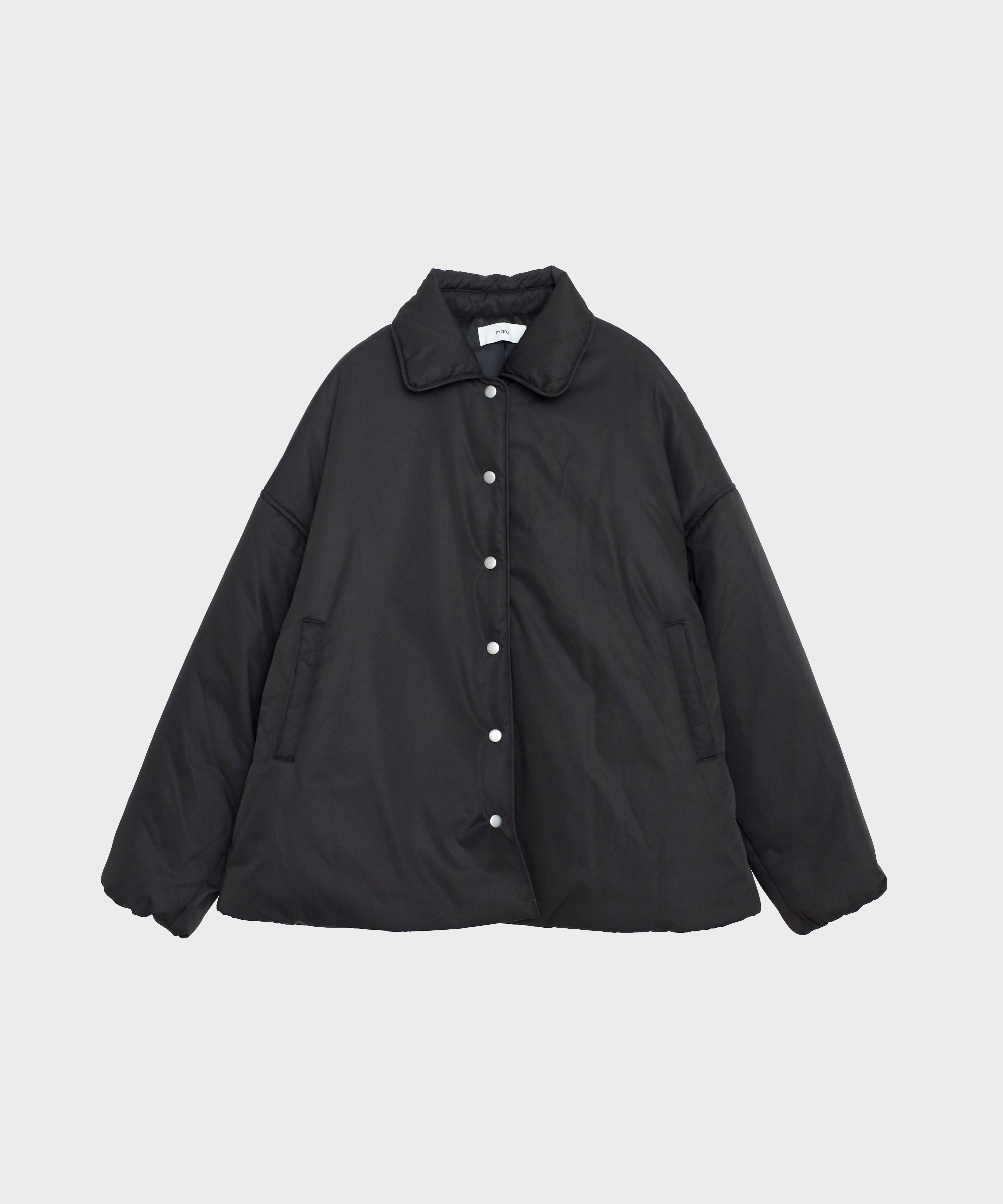 mare撥水性 ミドルアラインブルゾン ブラック/ホワイト Water Repellent】Middle Aline Blouson – maré（マレ）オンラインストア